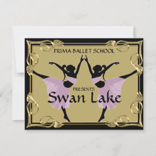 CONVITE DE BILHETE DE PRODUÇÃO DE DANÇA OU TEAT