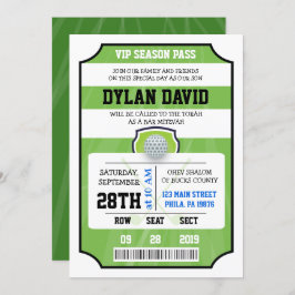 CONVITE DE BILHETE VIP DE GOLF Bar Bat Mitzvah