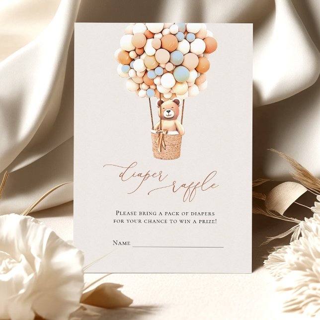 Convite de Bilhetes de Rifa de Fraldas Balões de U (Criador carregado)
