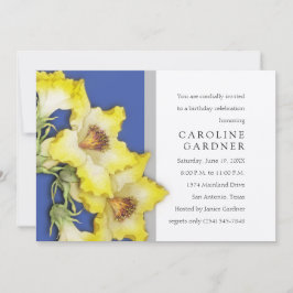 Convite de Birthday Yellow Lillies