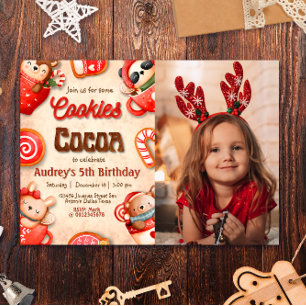 Convite de Biscoitos e Cacau - com Foto