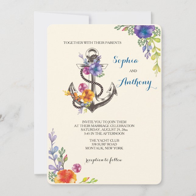 Convite de Bliss Náuticas (Frente)