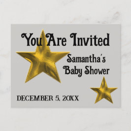 Convite de boas-vindas ao chá de fraldas Superstar