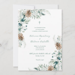 Convite de Boda Cristiana Casa Espanhola
