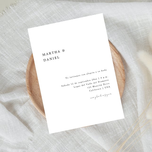 convite de boda elegante | Casamento espanhol (Criador carregado)