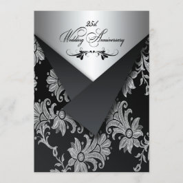 Convite de Bodas de 25 Anos de FAUX Flaps