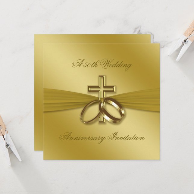Convite de Bodas de Ouro Religiosas de 50 Anos de  (Frente/Verso In Situ)