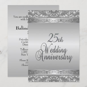 Convite de Bodas de Prata 25 Anos