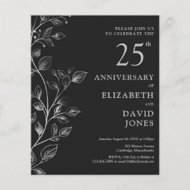 Convite de Bodas de Prata de 25 Anos de Casamento