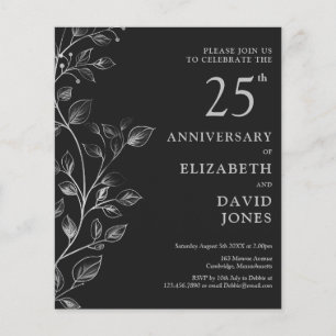 Convite de Bodas de Prata de 25 Anos de Casamento 