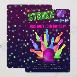 Convite de Boliche Editável