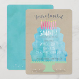 Convite de Bolo de Aniversário