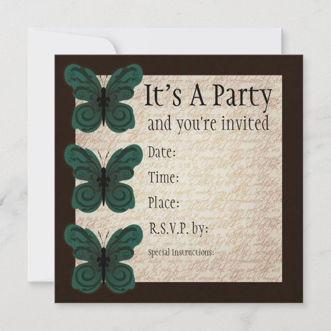 Convite De Borboleta Queimada (Frente)