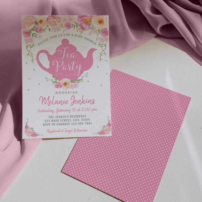 Convite de borbulhamento de Chá de fraldas do Tea  (Criador carregado)