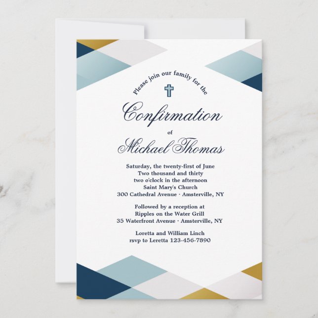 Convite de Bordas de Triângulo (Frente)