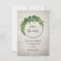 Convite de Botanical Save The Date Inspirado em Ti