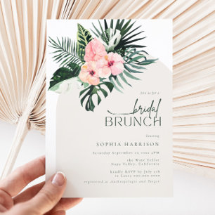Convite de Bridal de Arch Floral Tropical Brunch