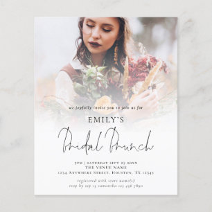 Convite de Bridal de Script de Sobreposição de Fot