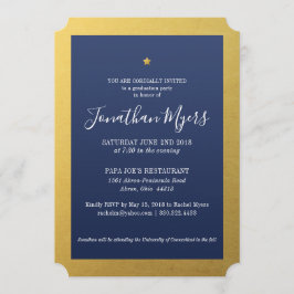 Convite de brilho da festa de formatura da estrela