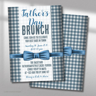 Convite de Brunch com Gravata Borboleta Azul para