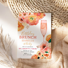 Convite de Brunch de Aniversário de 30 Anos Citrus