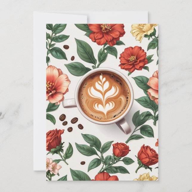 convite de brunch de aniversário floral (Frente)