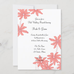 Convite de Brunch de Casamento após Cerimônia com 