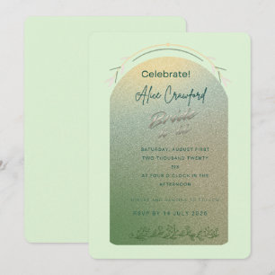 Convite de Brunch de Casamento com Arco Sparkle Pe