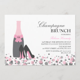 Convite de Brunch de Champanhe para Chá de Noiva R