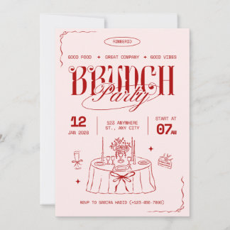 Convite de Brunch de Natal | Férias Elegantes