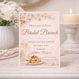 Convite de Brunch de Noiva com Champanhe