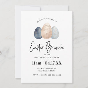 Convite de Brunch de Páscoa de Aquarela Minimalist