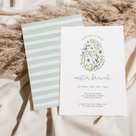 Convite de Brunch de Páscoa de Script Delicado