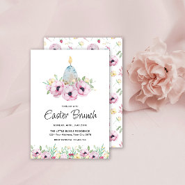 Convite de Brunch de Páscoa Floral