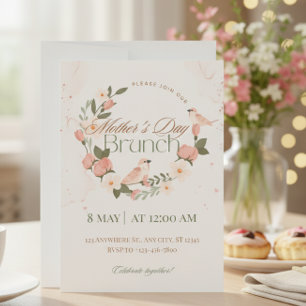 Convite de brunch do dia das mães design elegante