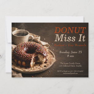 Convite de Brunch do Dia dos Pais – Donuts e Café