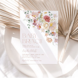 Convite de Brunch Floral para Bebê