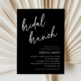 Convite de Brunch Nupcial com Letra Manuscrita Ele