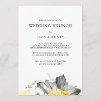 Convite de Brunch para Casamento Tropical Moderno