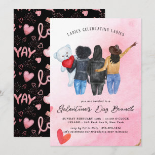 Convite de Brunch para o Dia de Galentine