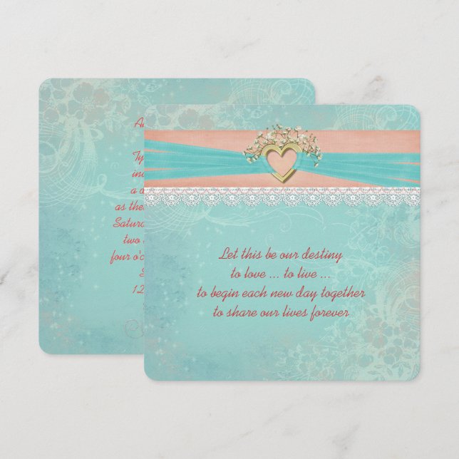 Convite de Cabeça de Coração (Frente/Verso)