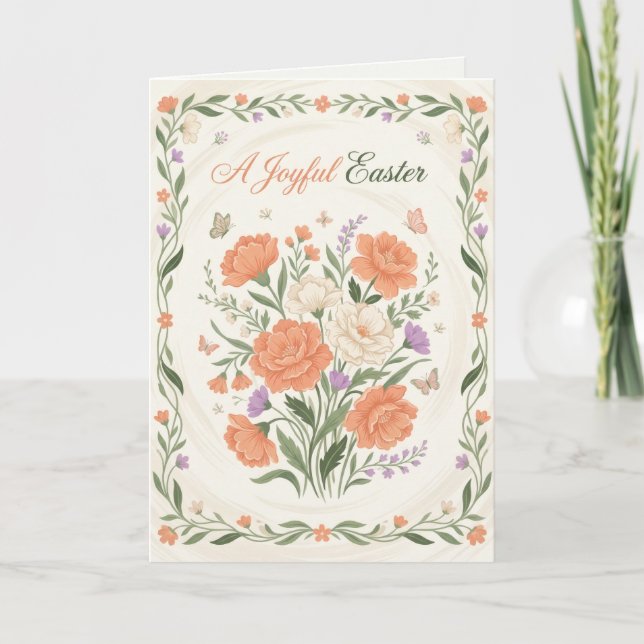 Convite de Café da Manhã com Bênçãos Elegantes de  (Frente)