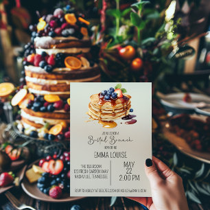 Convite de Café da Manhã de Casamento com Panqueca