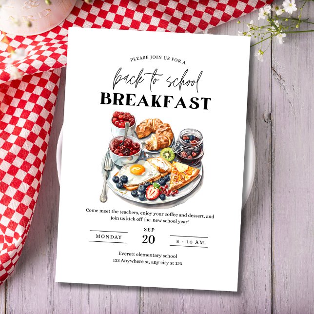 Convite de Café da Manhã de Volta às Aulas, Conheç (Criador carregado)