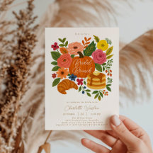 Convite de Café da Manhã Floral de Abóbora para No