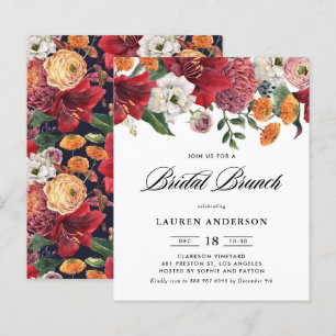 Convite de Café da Manhã Nupcial Amaryllis Botânic