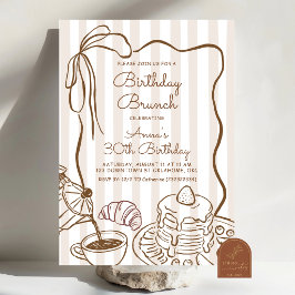 Convite de café para brunch de aniversário caprich