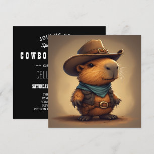 convite de capivara cowboy