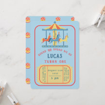 Convite de Carousel Birthday