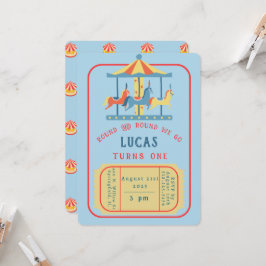 Convite de Carousel Birthday